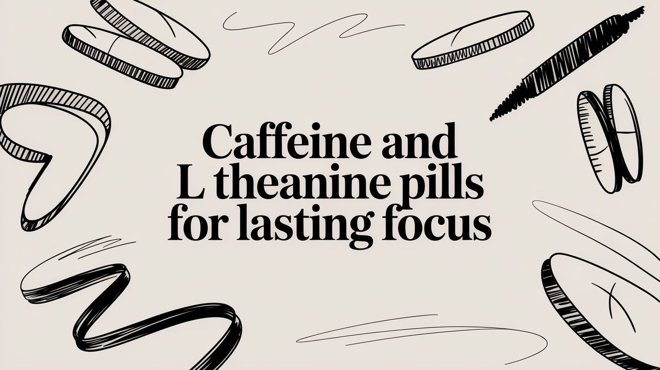 Caffeine and L Theanine Pills for Lasting Focus