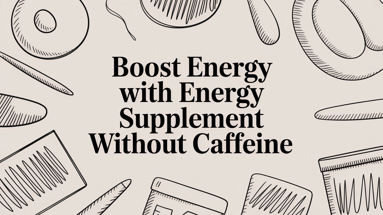 Boost energy with energy supplement without caffeine
