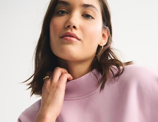 Dialed In Abercrombie Oversized Mock Neck Sweatshirt