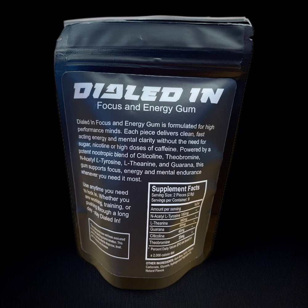 Dialed In Nootropic Focus and Energy Gum